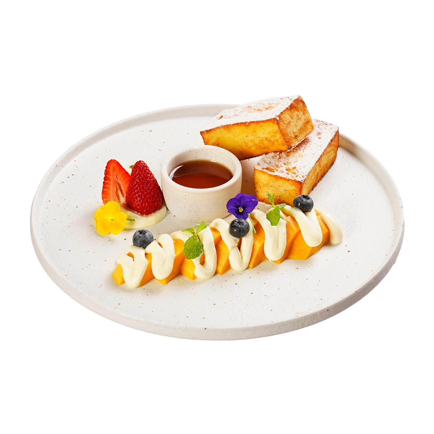 French Toast Lime Cream Fresh Mango Solasta Brunch Hanoi
