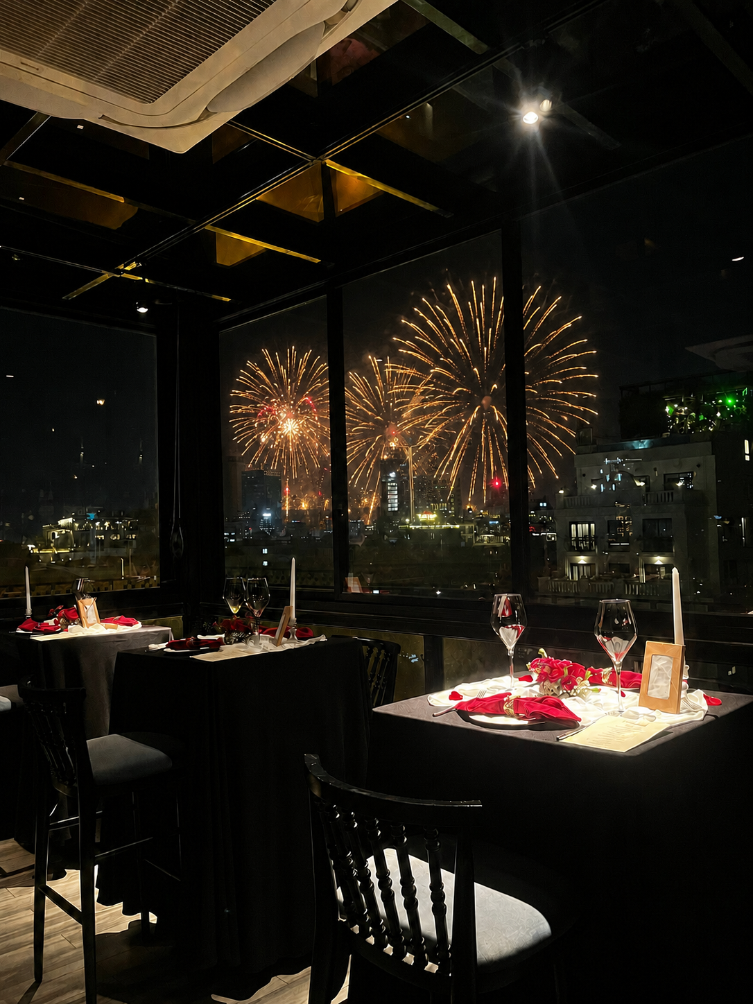 Fireworks view over Hoan Kiem Lake